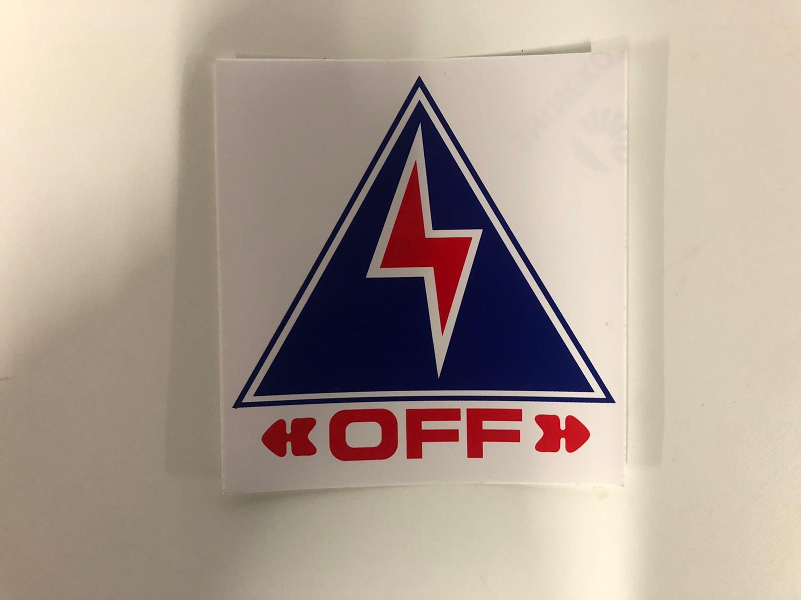 Batterij Switch-off sticker - Kraay Motorsport